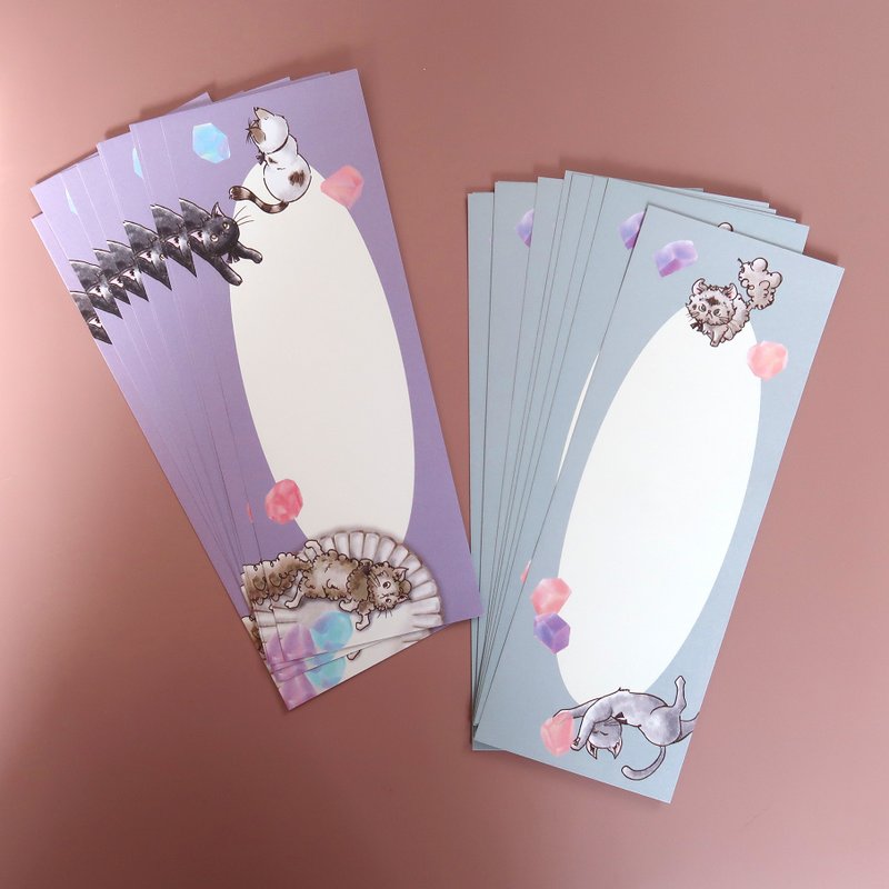 memo paper_寒氷貓咪長條便條紙組 (兩款) - 筆記本/手帳 - 紙 多色