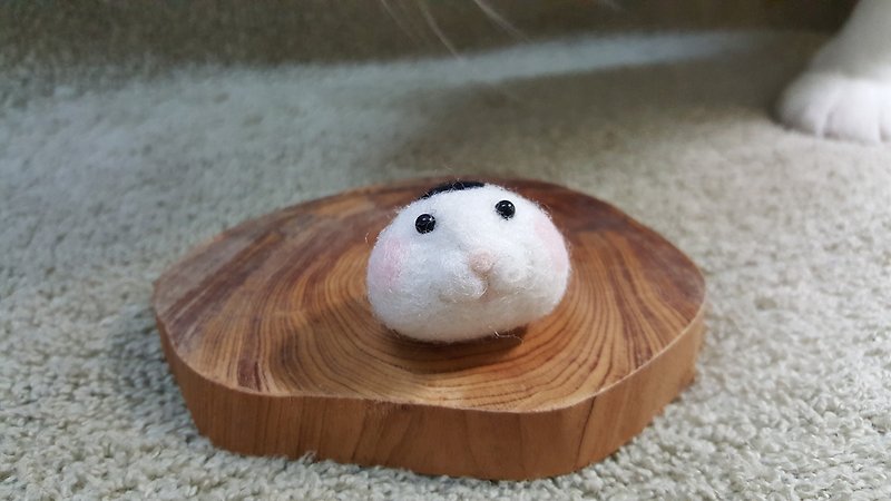 Original wool felt little hamster bulk - pin money - เข็มกลัด - ขนแกะ 