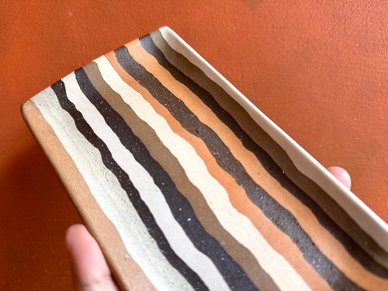 土紋盤 - 盤子/餐盤/盤架 - 陶 咖啡色