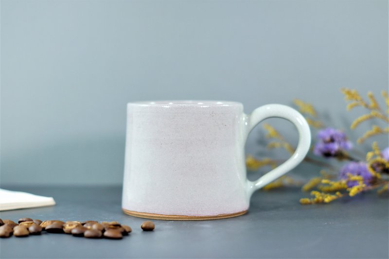 淡紫青山形杯-約330ml,茶杯,馬克杯,水杯,咖啡杯,杯蓋 - 咖啡杯/馬克杯 - 陶 粉紅色