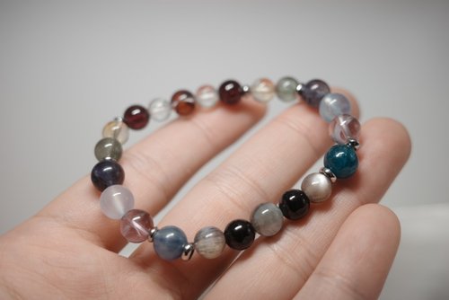 你的水晶 ur crystal333 斕容-紫牙烏.星輝.黑碧璽.藍磷灰.藍玉髓.堇青石.綠碧髮.紅膠花