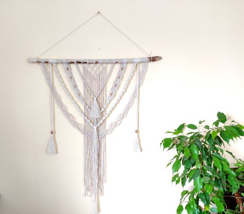 Macrame wall hanging Boho, woven wall tapestry, modern mural