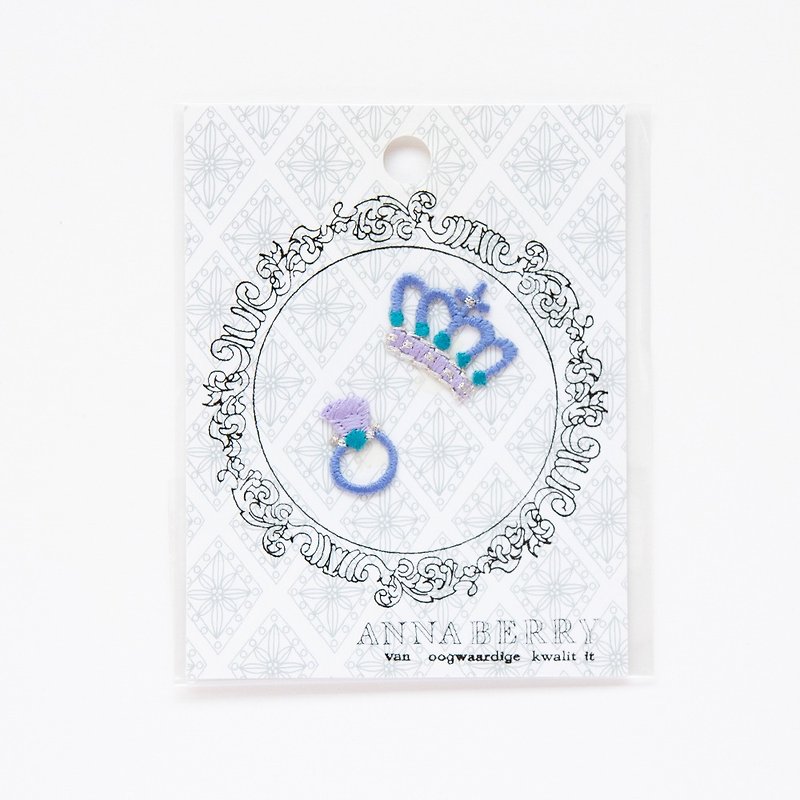Princess' proof Embroidered Patch - Other - Cotton & Hemp Blue