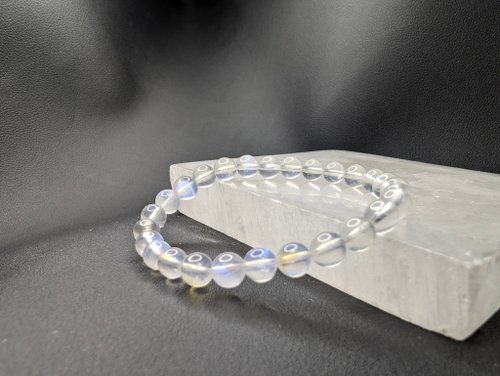 Double W 天然水晶創作館 【訂製品】藍月光石 Moonstone 手串 手鍊 天然水晶 7-12mm 水晶