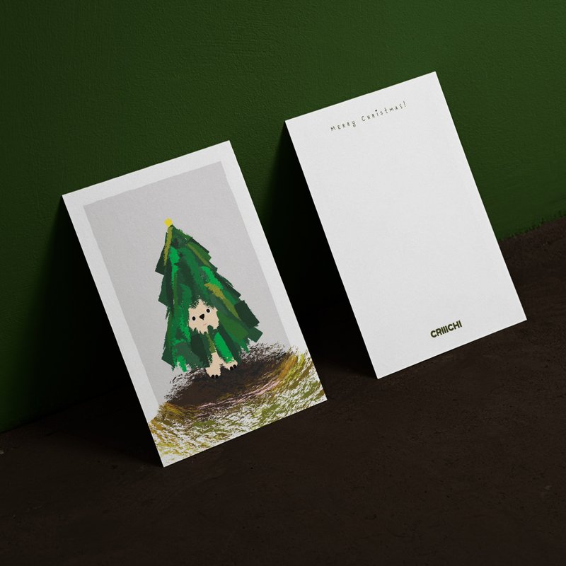 【聖誕禮物】CRIIICHI古治 小熊 聖誕卡片 連信封 - 卡片/明信片 - 紙 多色