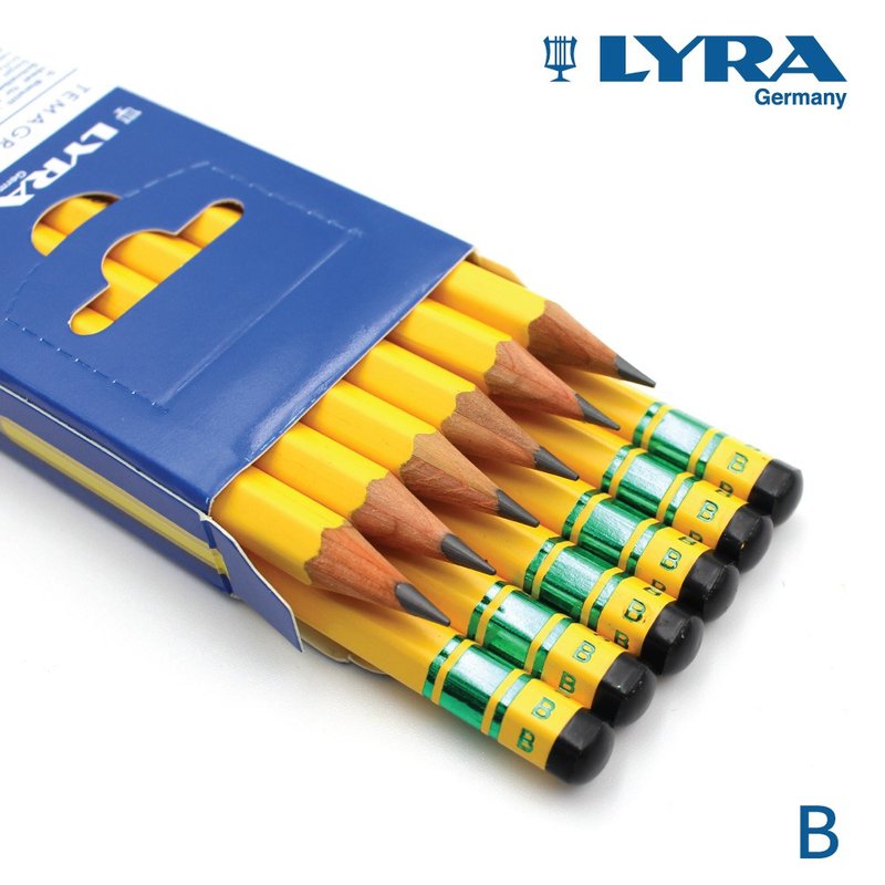 LYRA Centennial Classic Yellow Pencil (B) 12pcs - Pencils & Mechanical Pencils - Wood 