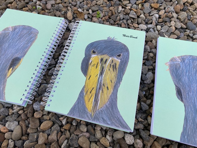 Shoebill Notebook - สมุดบันทึก/สมุดปฏิทิน - กระดาษ สีเขียว