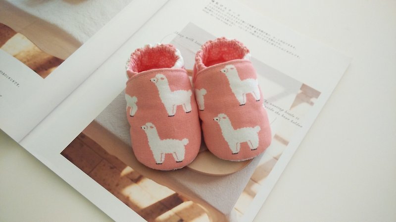 粉底草泥馬彌月禮物 嬰兒鞋 寶寶鞋 鞋長11/12 - 滿月禮物 - 其他材質 粉紅色