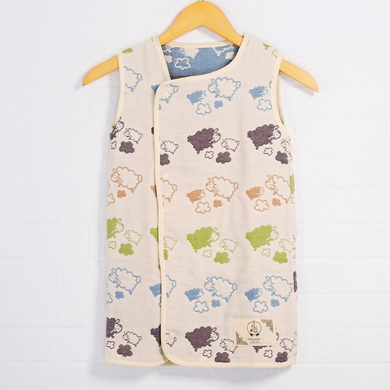 [Made in Japan Sanhe Kapok] Six-gauge anti-kicking vest - Parent-child warm sheep L - Blankets & Throws - Cotton & Hemp 