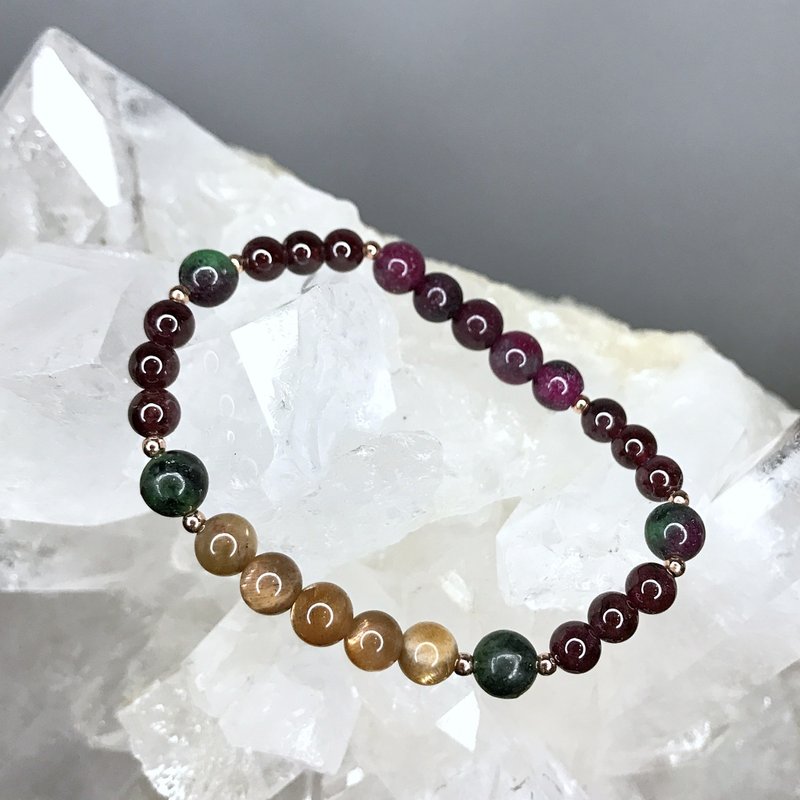 紅石榴系列手串A - 手鍊/手環 - 水晶 紅色