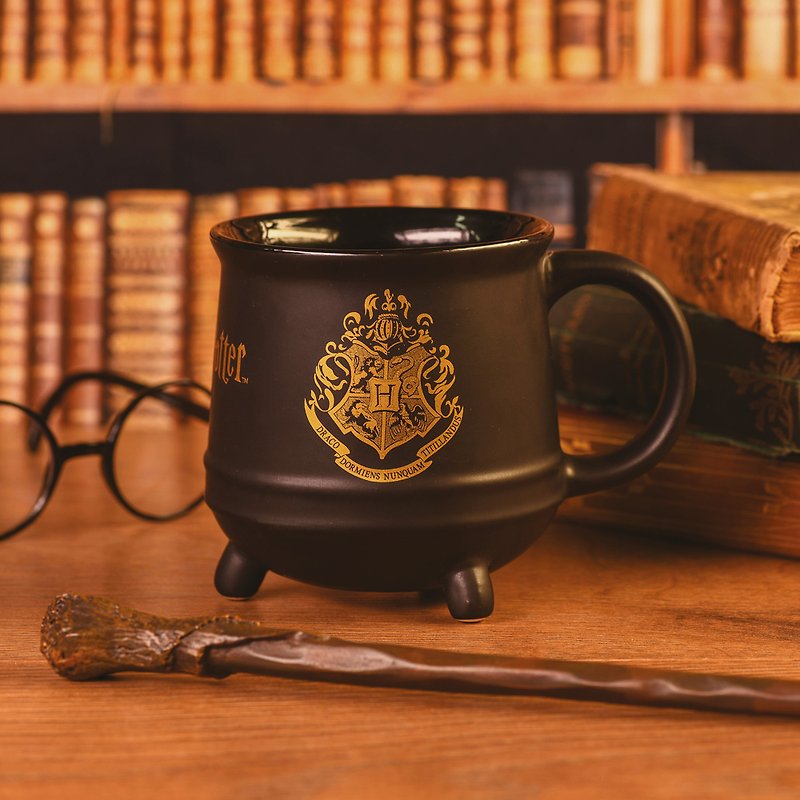 Officially Licensed Harry Potter 3D Hogwarts Cauldron Ceramic Mug - Teapots & Teacups - Pottery Black
