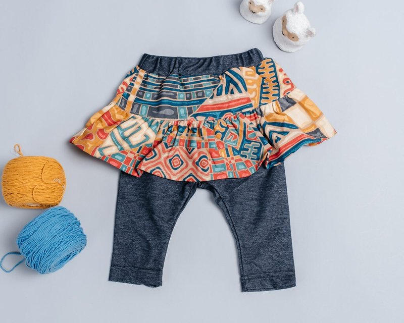 防蚊褲裙-仿牛仔 - 圍兜/口水巾 - 棉．麻 藍色