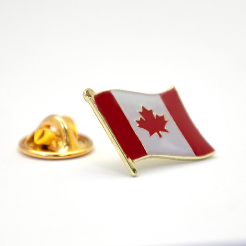 Canada 加拿大紀念胸針  金屬徽章 國徽胸徽 國徽飾品 紀念胸章 - 胸針 - 其他材質 多色