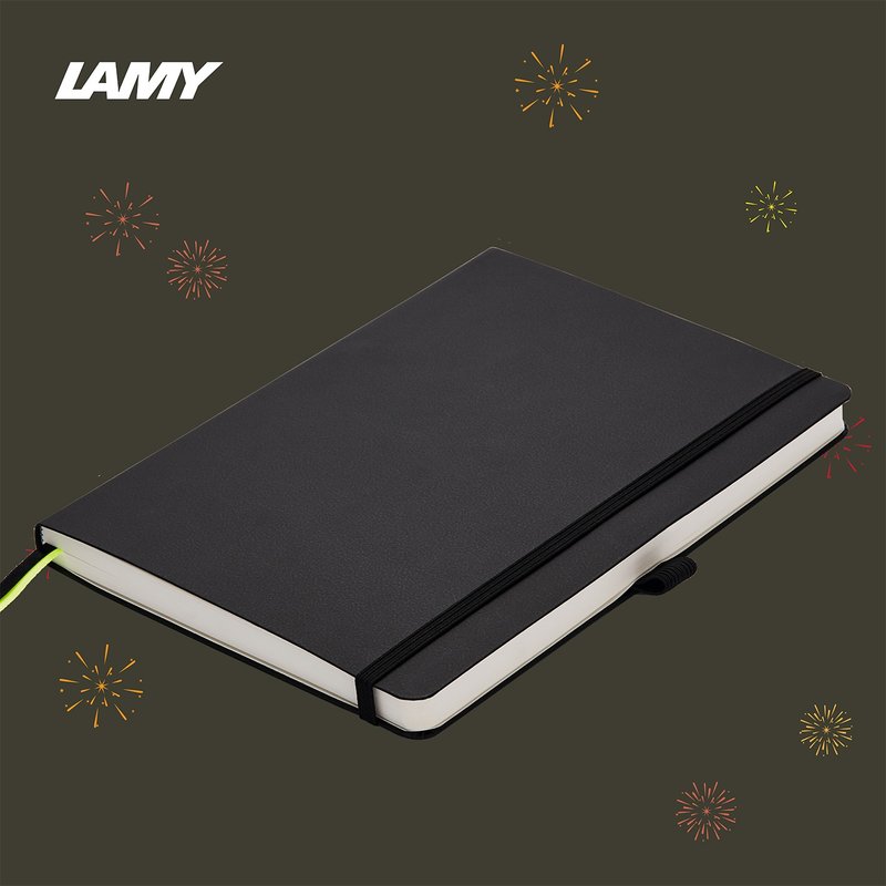 【客製服務】LAMY 鋼筆用軟式A6筆記本 / notebook 狩獵系列 黑色 - 筆記本/手帳 - 紙 黑色