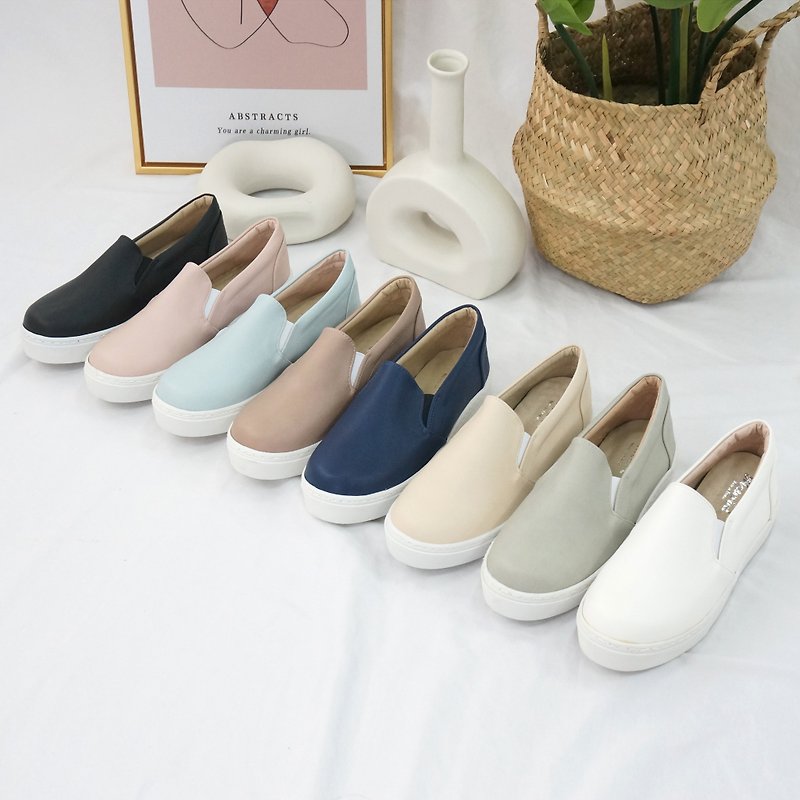 Full size 23-27 casual shoes MIT simple lazy bag shoes leather insole T10070 - รองเท้าลำลองผู้หญิง - วัสดุอื่นๆ 
