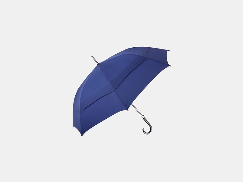 Jiayun Umbrella x Unipapa Double Wind Straight Umbrella 27吋 Blue - Umbrellas & Rain Gear - Waterproof Material Blue