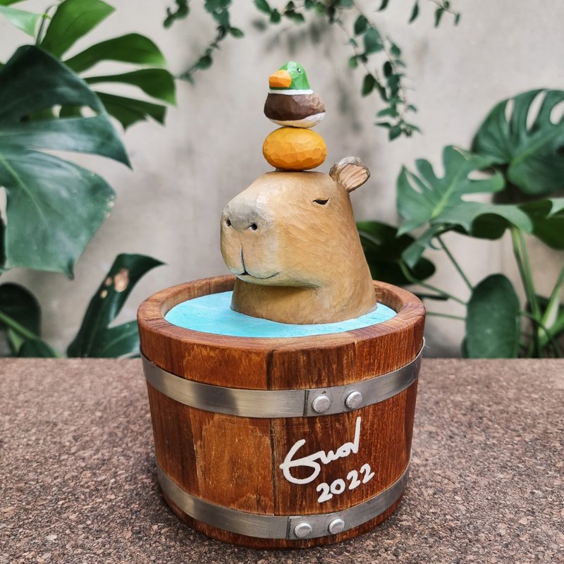 CAPYBARA - 擺飾/家飾品 - 木頭 咖啡色