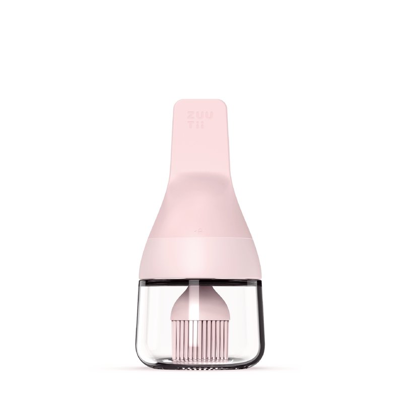 Zuutii 迷你玻璃油壺連油掃 - 櫻花粉色 (130ml) - 調味罐/醬料罐 - 玻璃 粉紅色