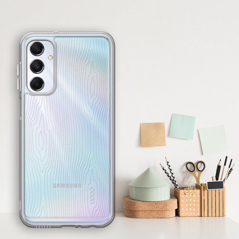 Samsung Galaxy A15/A25/A35/A55 embossed shockproof dual-material mobile phone case-wood grain - Phone Cases - Other Materials Multicolor