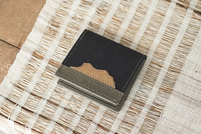 Paper Wallet - Hong Kong Lion Rock washable kraftpaper eco friendly sustainable - Wallets - Paper Black
