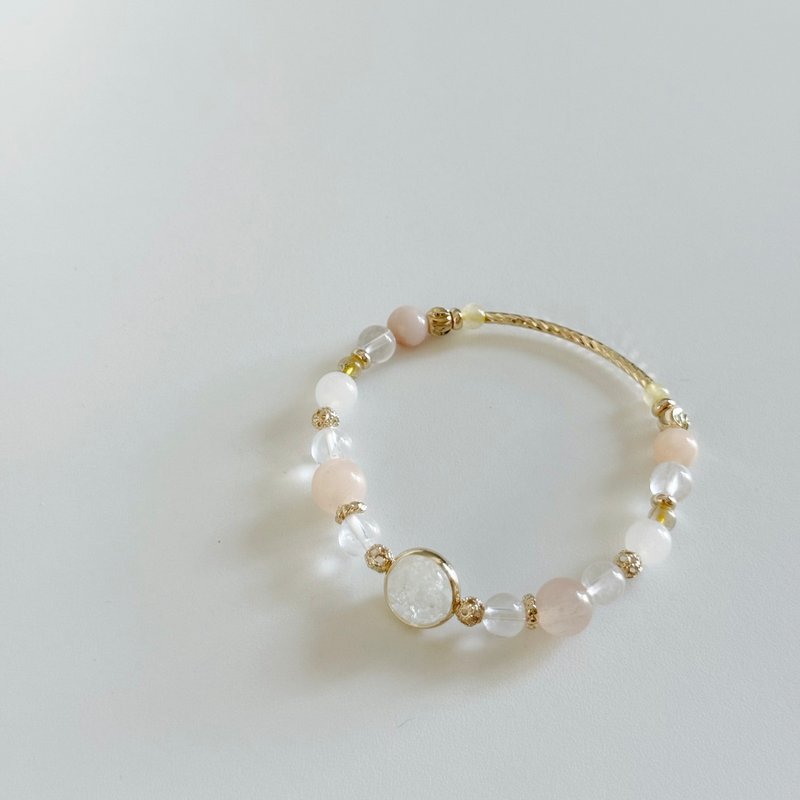 Mimis 設計款 柔光呢喃 胎毛 母乳彈性手鍊 - 嬰兒手鍊/飾品 - 水晶 