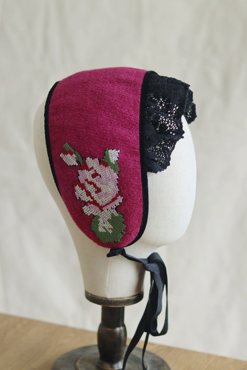 刺繡秋冬款護耳髮帶 頭帶 - 髮箍/髮帶 - 其他材質 