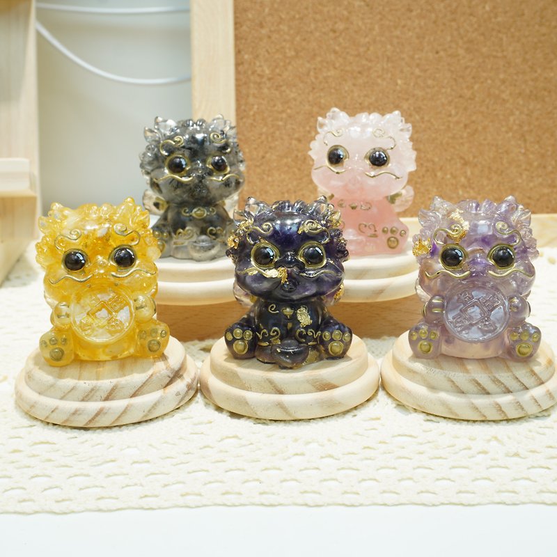 【DIY Handmade】Crystal God Beast Pixiu Energy Ornament/Customized - Items for Display - Resin Multicolor
