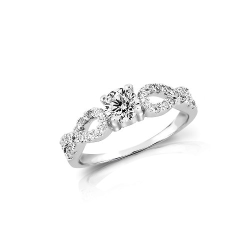 norwajewelry 【Gift box】CZ Diamond Sterling Silver Ring
