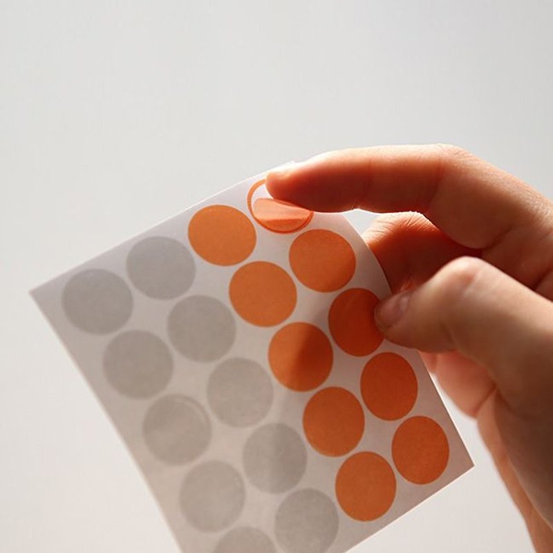 Dailylike手帳貼紙-TC裝飾標籤貼V3(4入)-圓形01,E2D46909 - 貼紙 - 塑膠 橘色