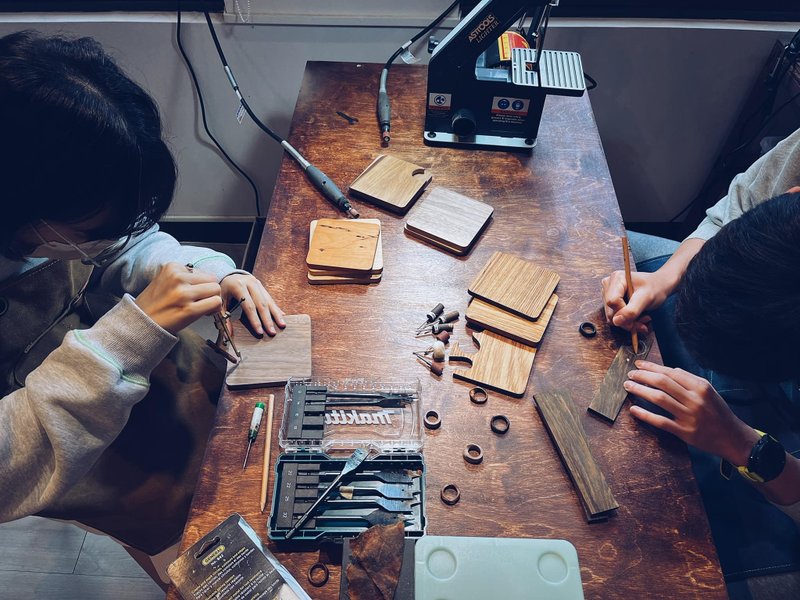 【一人成團】台北迪化街手工戒指體驗課/木戒指 - 木工/竹藝 - 木頭 