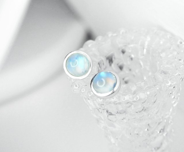 【国内即発】≪chibi jewels≫天然石ムーンストーン貝がらピアス ムーンストーンコンビ〟天然石ピアス シルバー925/レディース