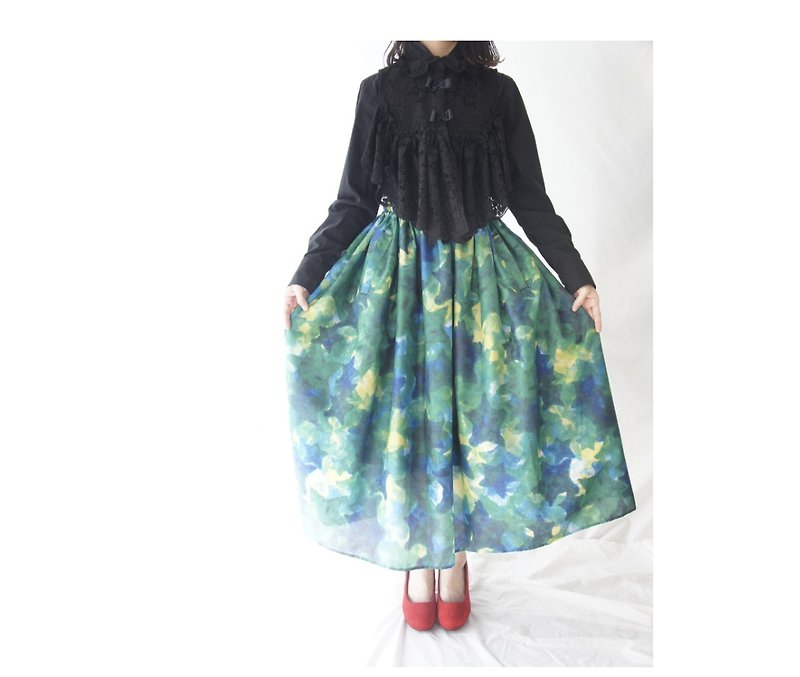 星迷彩スカート - 裙子/長裙 - 聚酯纖維 綠色