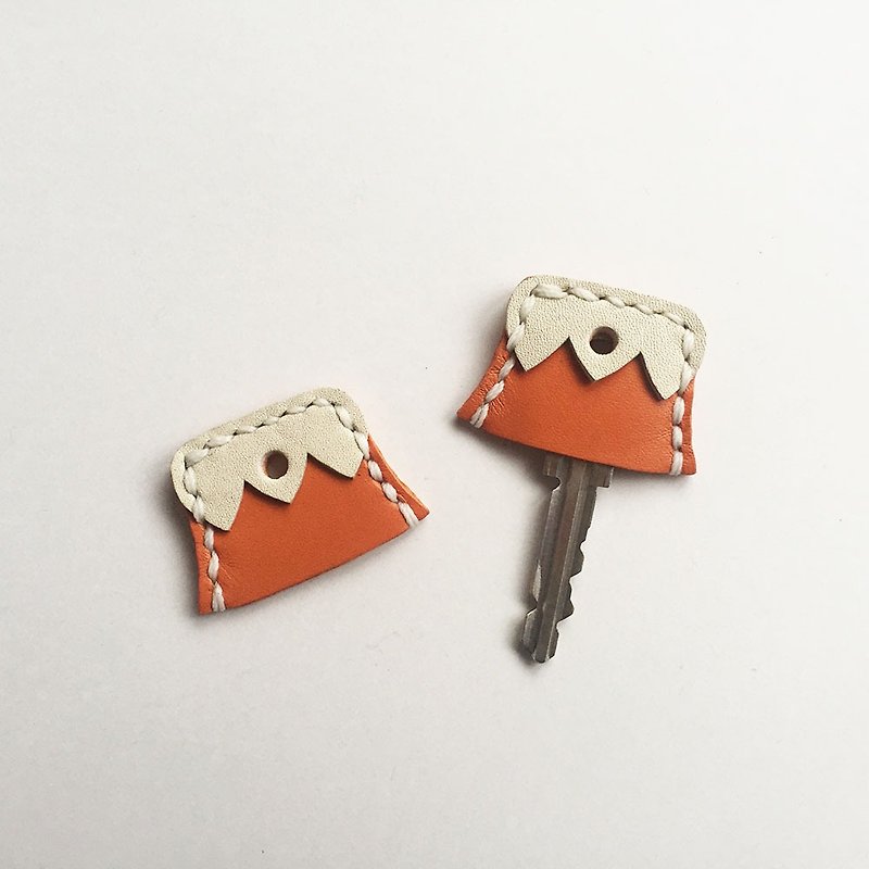 Mount Fuji key cover orange - Other - Genuine Leather Orange