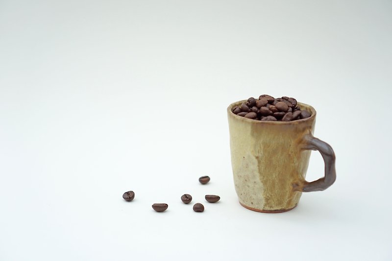Handmade ceramic mug, 3.5 oz.,handmade mug ,ceramic ,pottery - Mugs - Pottery Brown