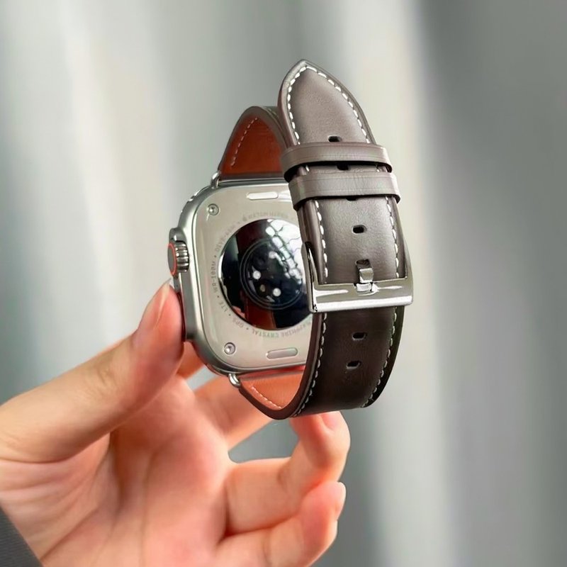 Apple watch錶帶/義大利植鞣革真皮錶帶【可定製化】柔韌天然牛皮 - 錶帶 - 真皮 