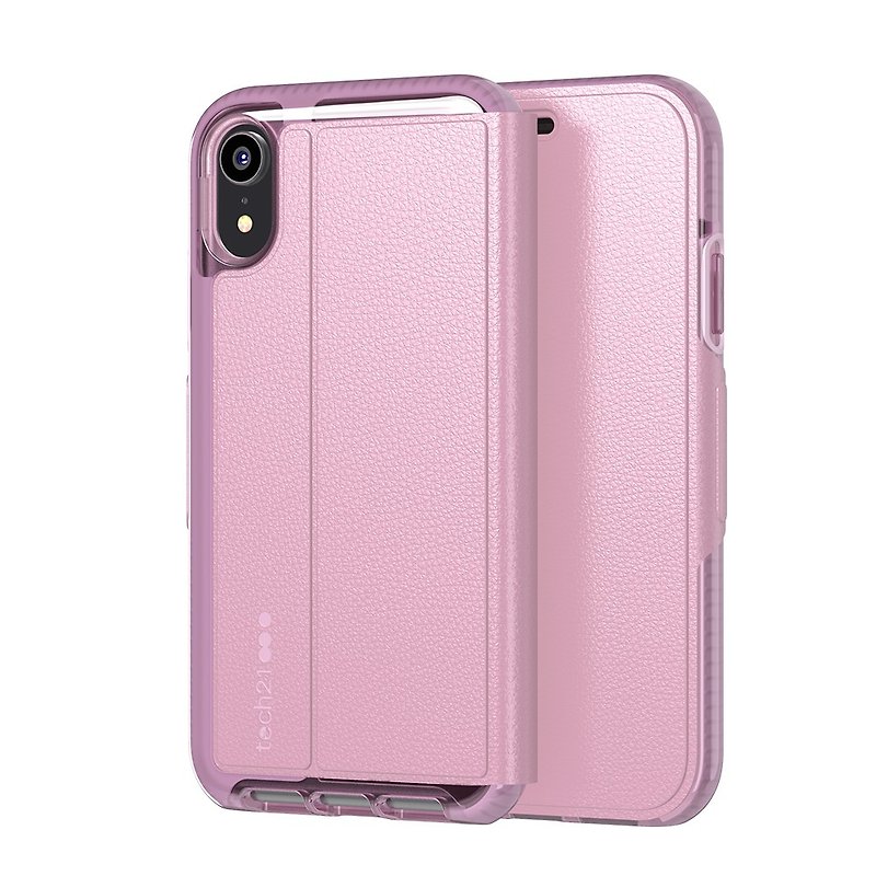 Tech 21EVO WALLET anti-collision soft protection leather case iPhone XR (5056234705025) - Phone Cases - Silicone Pink