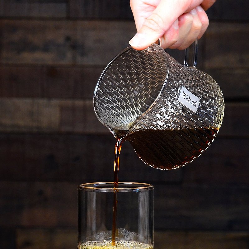可客製化雷刻丨河野流 靜岡玻璃壺-420ml - 咖啡壺/咖啡器具 - 玻璃 透明