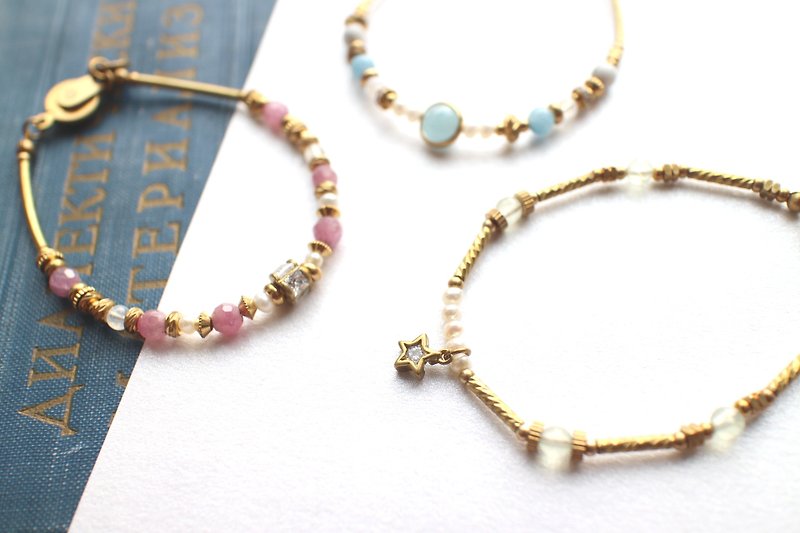 May Women's Day Limited Event - Jewelry Optional Two Piece Set - Bracelet Earrings - สร้อยข้อมือ - โลหะ หลากหลายสี