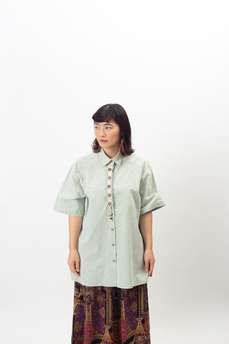 夏季提洛爾襯衫.Tyrolean Shirt【初戀販賣所】A905 - 女襯衫 - 棉．麻 