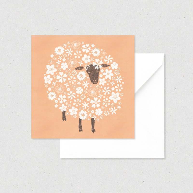 Fluffy Message Card / Sheep - Cards & Postcards - Paper Orange