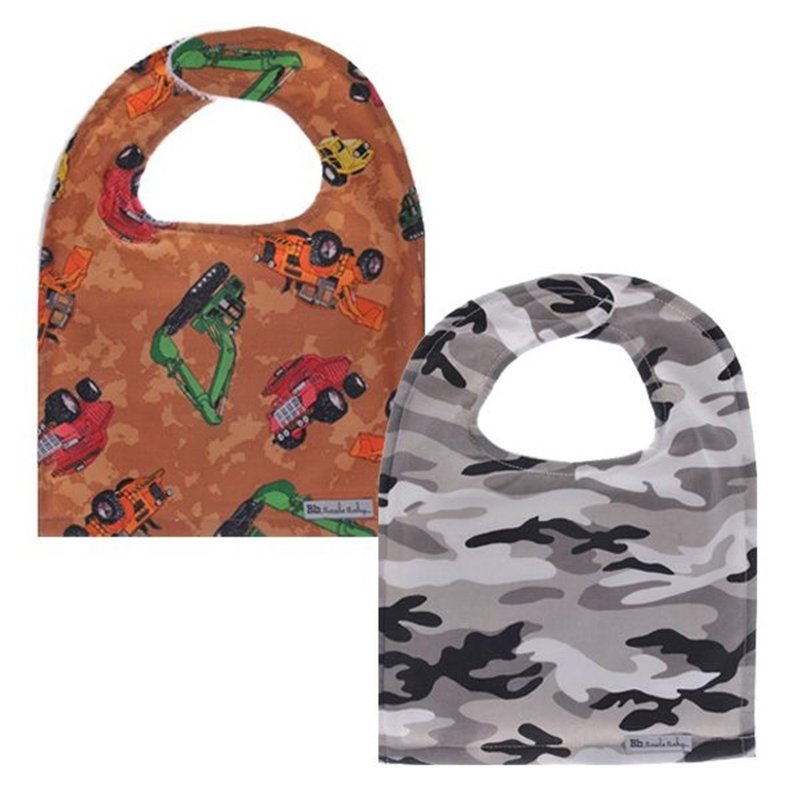 Cotton Fashion Big Bib Little Digger+Urban Camo (2pcs) - Bibs - Cotton & Hemp 