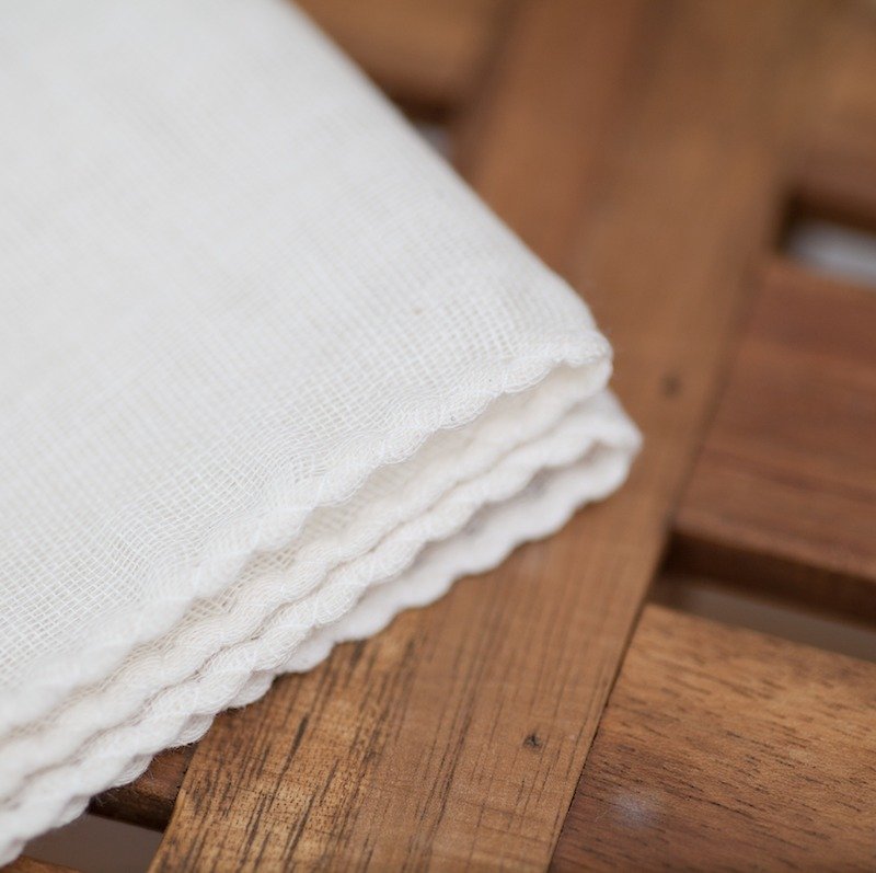 MARURU Unbleached / Undyed handkerchief for baby oral cleaning care (10-PACK) - อื่นๆ - ผ้าฝ้าย/ผ้าลินิน 