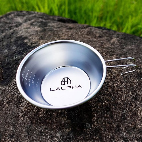 日本 LALPHA 日本LALPHA 經典 日製18-8不鏽鋼雪拉杯/提耳碗(附刻度)-300ml