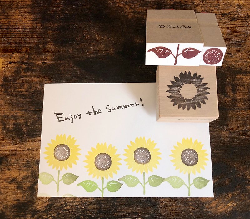 Sunflower Big Stamp Set - ตราปั๊ม/สแตมป์/หมึก - วัสดุอื่นๆ 