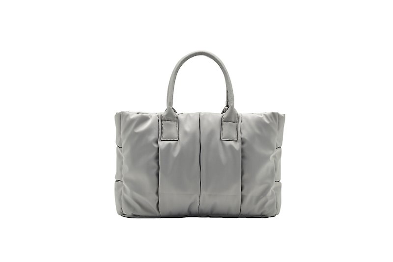 VOUS mother bag classic series Paris tower gray medium - กระเป๋าคุณแม่ - เส้นใยสังเคราะห์ สีเทา