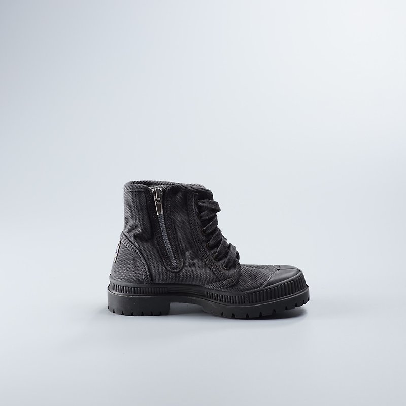 西班牙帆布鞋 冬季刷毛 黑色 黑頭 洗舊  880777 童鞋尺寸 - 童裝鞋 - 棉．麻 黑色