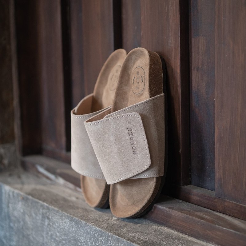 [Top three get 200 off] Birkenstock Slippers_Beige 36-45 Size Women’s Store - รองเท้าแตะ - หนังแท้ สีเทา