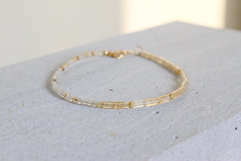 ブレスレット トパーズブロンドクリスタル -バニラアイスクリーム- - ブレスレット - 宝石 イエロー