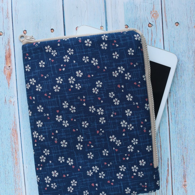 6吋 電子書 收納包 (閱讀器保護套) L型拉鍊袋電子書保護套 - 電腦包/筆電包 - 棉．麻 