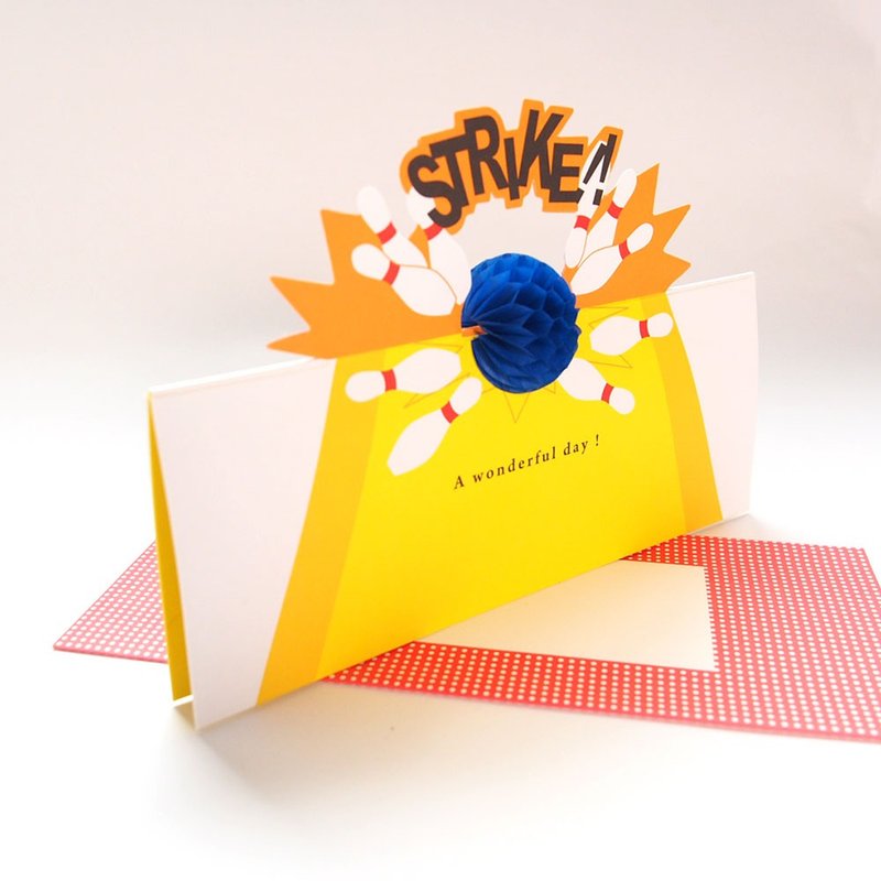 保齡球好手【Hallmark-JP日本立體卡片 多用途】 - 卡片/明信片 - 紙 多色